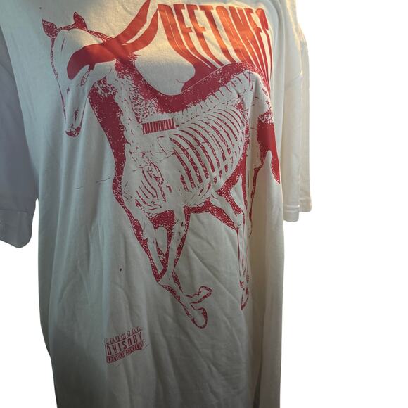 Deftones Red Horse Skeleton Graphic Band Tee, Unisex Size 2XL - Picture 3 of 6